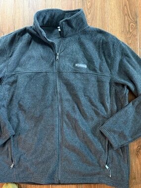 Columbia Men's Dark Charcoal Full-Zip Fleece Jacket - 2X new